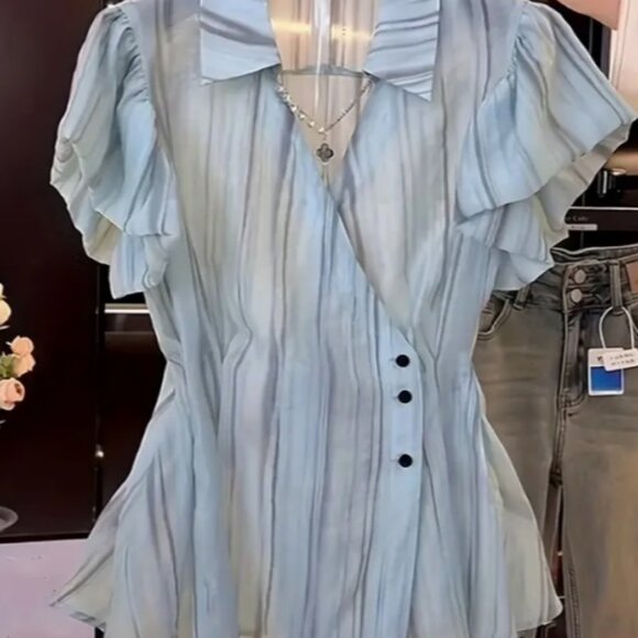 Greyish Blue Blouse - Picture 2 of 2